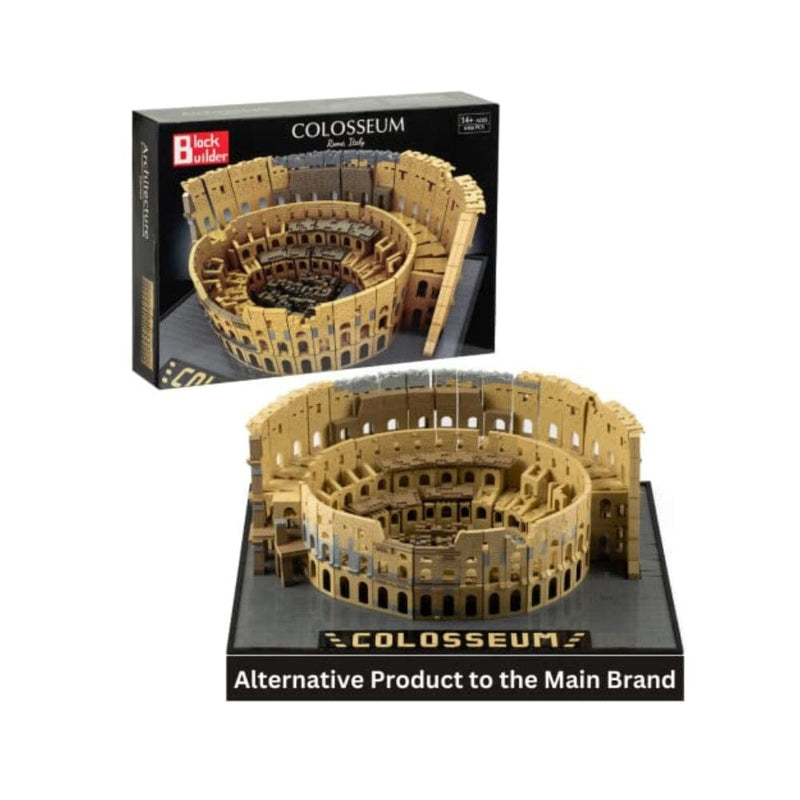 مجموعة مكعبات بناء الكولوسيوم الروماني Block Builder Roman Colosseum Building Block Set (6466pcs). Architecture Model Building Blocks for Kids and Adults