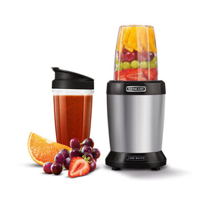 خلاط نيترو فضي مع 2 كوب 1000 واط سنكور Sencor 1000W Silver Nutri Blender with 2 Cups SNB 4302SS