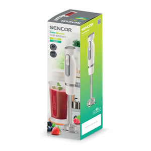 خلاط يدوي أبيض 2 سرعة 4 شفرات سنكور Sencor 2-Speed White Hand Blender with 4 Blades SHB 4358WH-EUE3