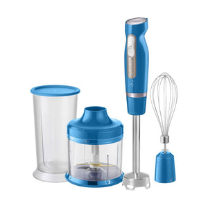 خلاط يدوي أزرق 2 سرعة 6 شفرات مع محضرة طعام سنكور Sencor 2-Speed Blue Hand Blender with 6 Blades and Food Processor SHB 4462BL-EUE3