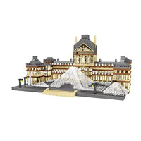 مجموعة مكعبات بناء متحف اللوفر باريس TzFioy Paris Louvre Museum Building Blocks Set (3377Pcs) Famous World Architecture Educational Toys Micro Bricks for Kids Adults