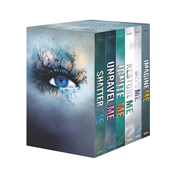 مجموعة صندوق كتب Shatter Me Series 6-Book Box Set: Shatter Me, Unravel Me, Ignite Me, Restore Me, Defy Me, Imagine Me