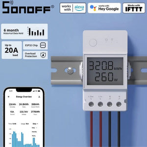 مفتاح عداد الطاقة الذكي سونوف SONOFF Smart Power Meter Switch POW R3 Elite