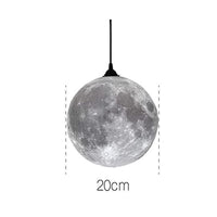 مصباح معلق على شكل قمر AECBUY Resin Moon Pendant Lamp Plug in Adjustable Cord, 3D Printing Hanging Ceiling Lighting Fixture, Pendant Light for Home, Office, Bars and Cafe, ddct210821B05