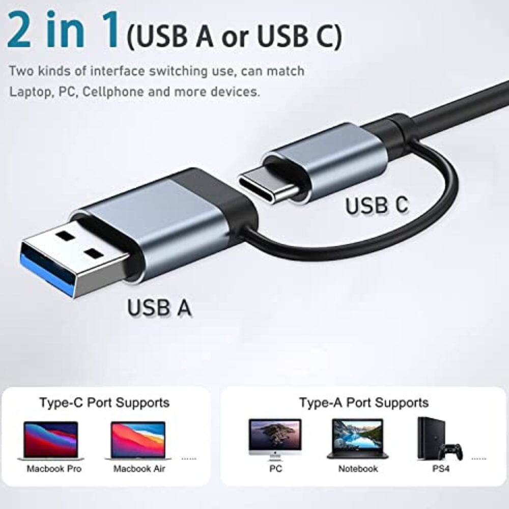 Hub USB 3.0 alimenté, répartiteur de données USB 7 ports Adaptateur secteur  5 V/2 A Extension USB pour ordinateur portable, PC, MacBook, Mac Pro, Mac  Mini, iMac, Surface Pro et plus encore.