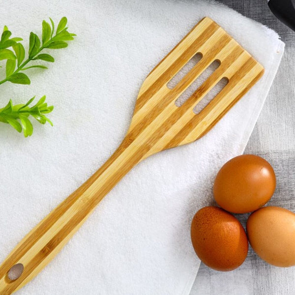 ملعقة تقليب مثقوبة من الخيزران ديلكاسا Delcasa Bamboo Slotted Turner -DC1327