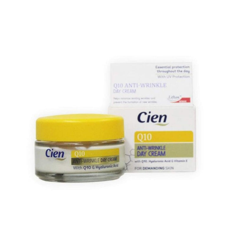 كريم النهار مضاد للتجاعيد سين Cien Anti-Wrinkle Anti-Age Day Cream with Q10 and Vitamin E with UV Filter 50 ml