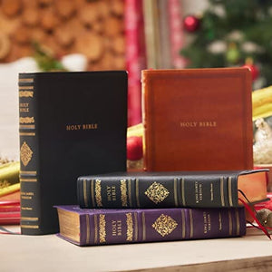 الكتاب المقدس المرجعي KJV, Wide-Margin Reference Bible, Sovereign Collection, Genuine Leather, Black, Red Letter, Comfort Print: Holy Bible, King James Version