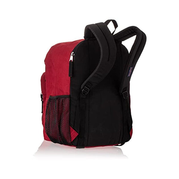 حقيبة ظهر للكمبيوتر المحمول JanSport Laptop Backpack for College, Viking Red - High-Quality Computer Bag with 2 Compartments, Ergonomic Shoulder Straps, 15” Laptop Sleeve, Haul Handle - Book Rucksack