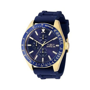 ساعة إنفيكتا الرجالية أفياتور Invicta Men's Aviator 45mm Silicone Quartz Watch, Blue (Model: 38403)