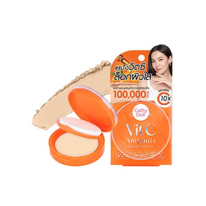 بودرة فيتامين سي المضغوطة بعامل حماية كاثي دول|Cathy Doll Vit C Ampoule Powder Pact SPF50 PA++