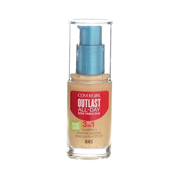 كريم أساس ستاي 3 في 1 CoverGirl Outlast Stay Fabulous 3-in-1 Foundation, Warm Beige [845] 1 oz ( Pack of 2)