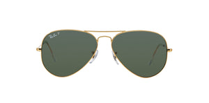 نظارات شمسية للجنسين Ray-Ban RB3025 Metal Aviator Sunglasses + Vision Group Accessories Bundle for unisex-adult (Arista/Crystal Green Polarized (001/58), 58)