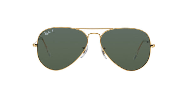 نظارات شمسية للجنسين Ray-Ban RB3025 Metal Aviator Sunglasses + Vision Group Accessories Bundle for unisex-adult (Arista/Crystal Green Polarized (001/58), 58)