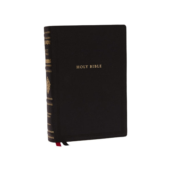 الكتاب المقدس المرجعي KJV, Wide-Margin Reference Bible, Sovereign Collection, Genuine Leather, Black, Red Letter, Comfort Print: Holy Bible, King James Version