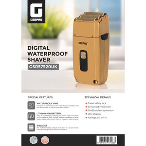ماكينة حلاقة رقمية مقاومة للماء جيباس Geepas Digital Waterproof Shaver