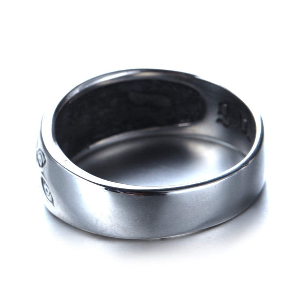 خاتم للرجال PMTIER Men's Vintage Stainless Steel Engraved Eye of God Ring Silver Tone Size 9