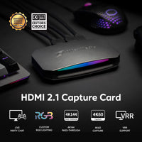 بطاقة التقاط للبث والالعاب AVerMedia HDMI 2.1 Capture Card for Streaming and Gaming - 4K, VRR and HDR Support - PS5, Xbox Series X/S, PS4, Switch - GC553G2 Live Gamer Ultra 2.1