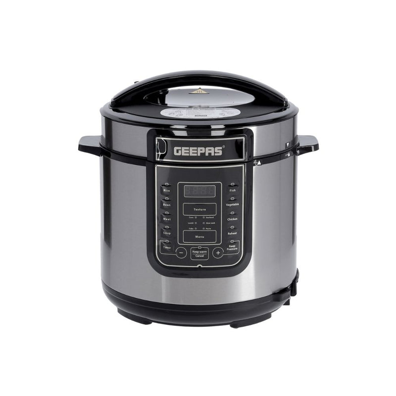 طباخ جيباس الرقمي متعدد الاستخدامات سعة 6 لتر Geepas Digital Multi Cooker 6L