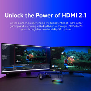 بطاقة التقاط للبث والالعاب AVerMedia HDMI 2.1 Capture Card for Streaming and Gaming - 4K, VRR and HDR Support - PS5, Xbox Series X/S, PS4, Switch - GC553G2 Live Gamer Ultra 2.1