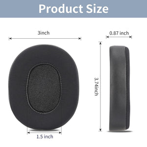 وسائد أذن بديلة MC magic cushion replacement cooling-gel ear pads for sony WH-1000XM5,High-density, shock-absorbing foam,Ice silk fabric (black)