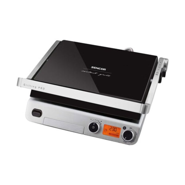 شواية كهربائية فضية 25×30 سم 2000 واط سنكور Sencor 2000W Silver Electric Grill 25×30cm SBG 6650BK