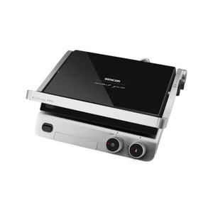 شواية كهربائية سطح زجاجي فضية 30×25 سم 2000 واط سنكور Sencor 2000W Silver Glass Surface Electric Grill 30×25cm SBG 5030BK