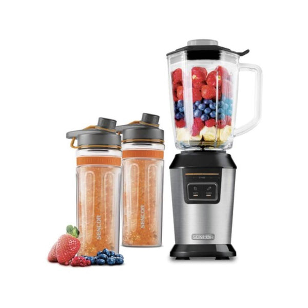 صانع سموذي 0.9 لتر مع 2 قدح إضافي 800 واط سنكور Sencor 800W Smoothie Maker 0.9L with 2 Extra Cups SBL 7550SS