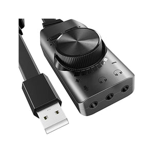 محول صوت خارجي بينغو USB Sound Card Adapter BENGOO 7.1 Channel External Audio Adapter Stereo Sound Card Converter 3.5mm AUX Microphone Jack for Gaming Headset Earphone PS4 Laptop Desktop Windows Mac OS Linux, Plug Play