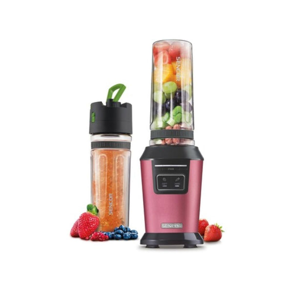 صانع سموذي رياضي وردي مع قدح إضافي 800 واط سنكور Sencor 800W Pink Sports Smoothie Maker with Extra Cup SBL 7174RD