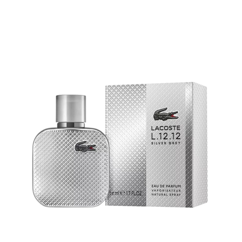 لاكوست ال 12 12 سيلفر جراي للرجال Lacoste L.12.12 Silver Grey For Man