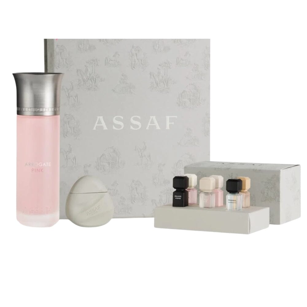 Set ARROGATE BANK ASAF FOR WOMEN ARROGATE PINK 200 ML + ARROGATE DISTRIBUTION 10ML 5 PCS