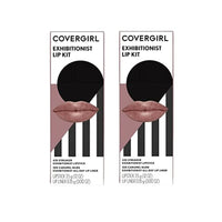 مجموعة مكونة من قطعتين من مجموعة أحمر الشفاه Pack of 2 CoverGirl Exhibitionist Lip Kit, 435 Streaker / 205 Caramel Nude