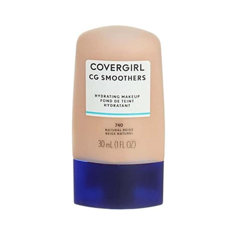 مكياج سائل أكوا سموثرز باللون البيج الطبيعي [740] 1 أونصة (عبوة من قطعتين) CoverGirl Aqua Smoothers Liquid Makeup, Natural Beige [740] 1 oz (Pack of 2)