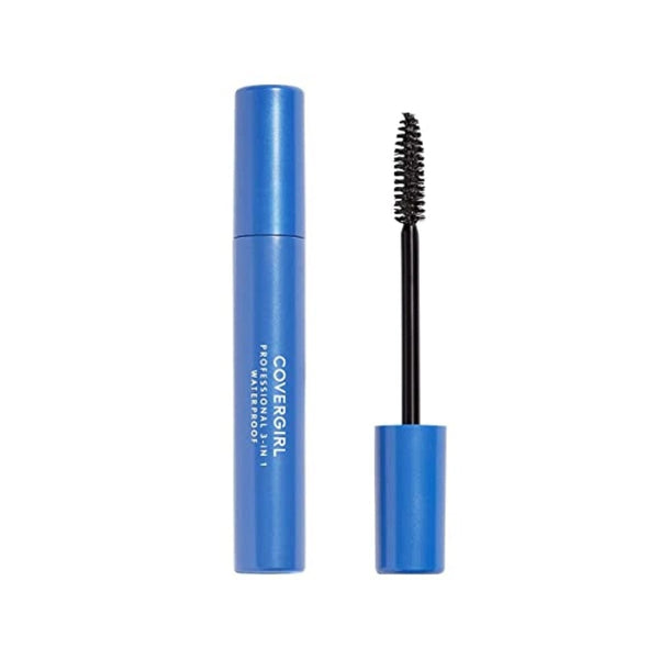 ماسكارا احترافية مقاومة للماء 3 في 1 من كوفرجيرل COVERGIRL, Professional 3-in-1 Waterproof Mascara, Very Black 225, (Packaging May Vary) Long Lasting Waterproof Mascara, 1 Count