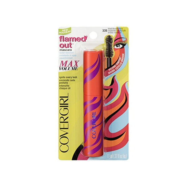 كوفرجيرل - ماسكارا مقاومة للماء ملتهبة باللون الأسود/البني بليز COVERGIRL Flamed Out Water Resistant Mascara Black/Brown Blaze 335, .37 oz, Old Version (packaging may vary)