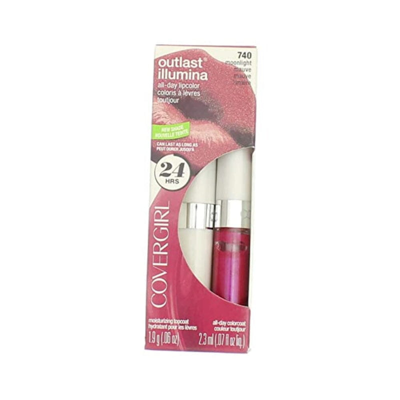 لون شفاه أوتلاست 740 مونلايت موف (عبوتان) Covergirl Outlast Lipcolor, 740 Moonlight Mauve(2 Pack)