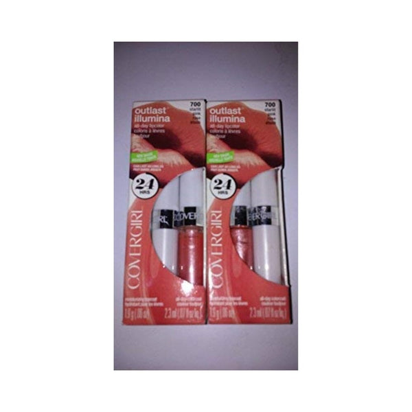 باللون الوردي الفاتح [700] قطعة واحدة (عبوة من قطعتين) CoverGirl Outlast All Day Lipcolor, Starlit Pink [700] 1 ea (Pack of 2)