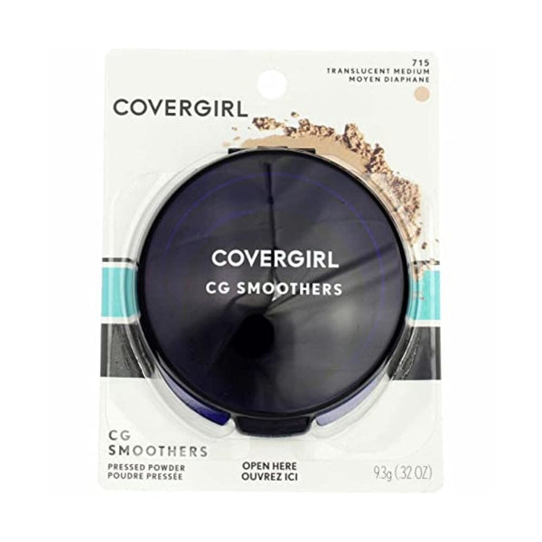 بودرة أساس مضغوطة من كوفر جيرل CoverGirl Smoothers Pressed Powder Foundation Translucent, Medium(N)715, 0.32-Ounce Packages (Pack of 2)