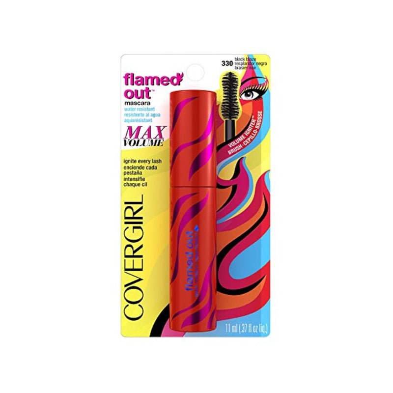 كوفرجيرل - ماسكارا ملتهبة مقاومة للماء باللون الأسود بليز COVERGIRL Flamed Out Water Resistant Mascara Black Blaze 330, .37 oz, Old Version (packaging may vary)