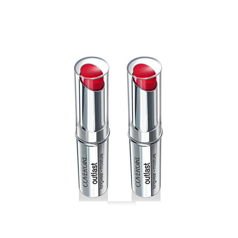 أحمر شفاه طويل الأمد Covergirl Outlast Longwear Lipstick - 925 Red Rouge (Pack of 2) by CoverGirl