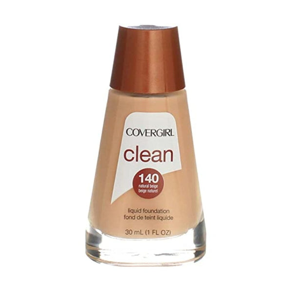 مكياج سائل نظيف باللون البيج الطبيعي CoverGirl Clean Liquid Makeup, Natural Beige, [140] 1 oz (Pack of 4)