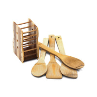 مجموعة أدوات مطبخ خشبية من الخيزران رويال فورد  Royalford  Wooden Bamboo Kitchen Utensil Set