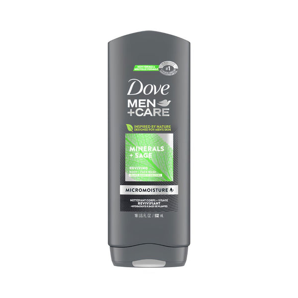 دوف مين + كير غسول الجسم والوجه بالمعادن والميرمية | Dove Men + Care Reviving Body + Face Wash Minerals + Sage