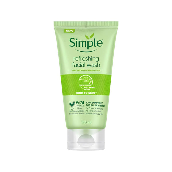 غسول الوجه الجل المنعش كايند تو سكين من سمبل | Simple Kind To Skin Refreshing Facial Wash Gel
