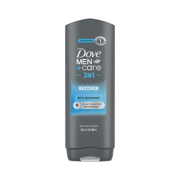 غسول الجسم والوجه والشعر للرجال دوف مين + كير 3 في 1 ريكفر بالنعناع | Dove Men + Care 3N1 Recover Peppermint Body Face and Hair Wash