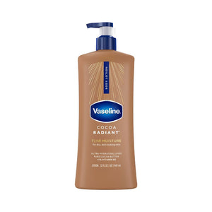 لوشن الجسم فازلين العناية المكثفة بالإشراقة المتألقة بزبدة الكاكاو | Vaseline Intensive Care Cocoa Radiant Body Lotion with Cocoa Butter