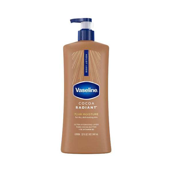 لوشن الجسم فازلين العناية المكثفة بالإشراقة المتألقة بزبدة الكاكاو | Vaseline Intensive Care Cocoa Radiant Body Lotion with Cocoa Butter