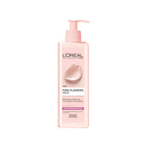 منظف ومزيل مكياج لوريال باريس بالزهور النادرة للبشرة الحساسة | L'Oreal Paris Fine Flowers Cleansing Milk Sensitive Skin