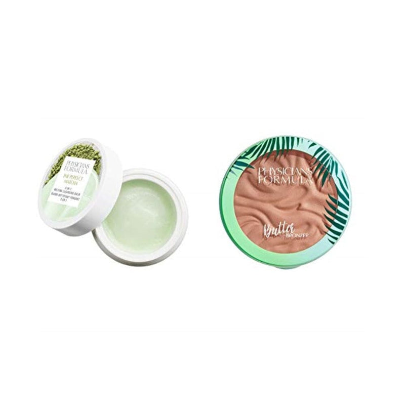 بلسم تنظيف ذوبان ماتشا 3 في 1 من فيزيشنز فورميلا Physicians Formula The Perfect Matcha 3-in-1 Melting Cleansing Balm, 1.4 Ounce with Murumuru Butter Bronzer, 0.38 Ounce